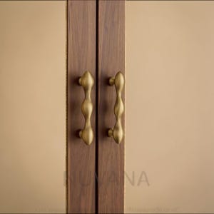 Tirador ovalado de latón bronce antiguo / Tirador de muebles retro único, Tiradores de gabinetes de bronce modernos - Tiradores de cajones de latón, Herrajes de cocina,