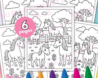 Horse Coloring Pages for Kids: Printable Activity Sheets (PDF Download)