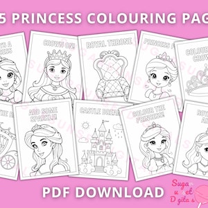 Princess Coloring Sheets for Kids Printable Magical Crown Worksheets & Coloring Pages
