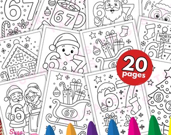 6 7 Desenhos para colorir de Natal - Tendência viral - Desenhos de Natal (PDF)