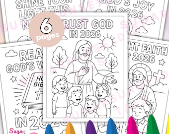 Kleurplaten Bijbel en geloof voor kinderen 2026 Afdrukbare christelijke activiteitenbladen