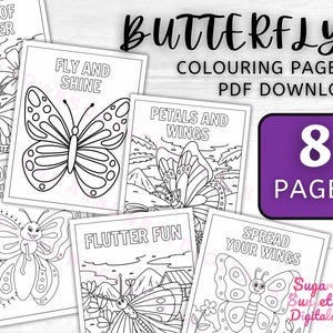 Butterfly printable worksheets and colouring for children printable butterfly pages for children butterfly sheets for easy kids printable