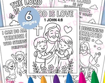 Faith Coloring Pages: Bible Verse, Jesus, Christian (PDF Download)