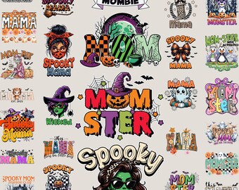 Halloween Spooky Mama PNG Bundle, Coquette Design (Digital Product)