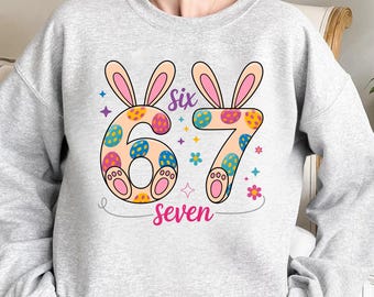 Happy Easter Day 67 Bunny PNG, Six Seven Easter Day, 67 Easter Egg Png, Six Seven Bunny Png, 67 Easter, Kids Easter Design, Digital Download
