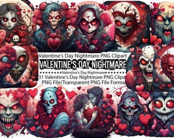 Nightmare Valentine Couple Png, Valentine Movie Couple Png, Halloween Nightmare Friends Png, Valentine Horror Movies Character Png