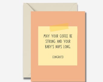 Funny New Baby Card for Coworker: Working Parent Card