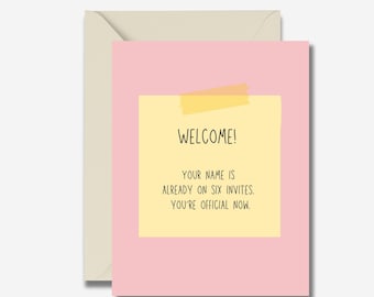 Funny Welcome to the Company-kaart voor nieuw teamlid