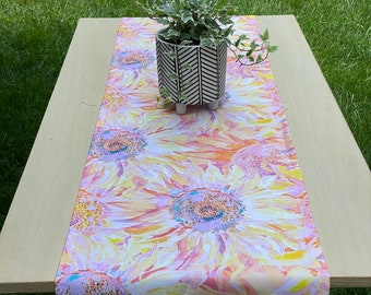 Fresh Sunflowers! Table Runner or Table Cloth, Gift Ideas, Original Acrylic Painting, Table Decor for Outdoor Event! Custom Sizes Too!