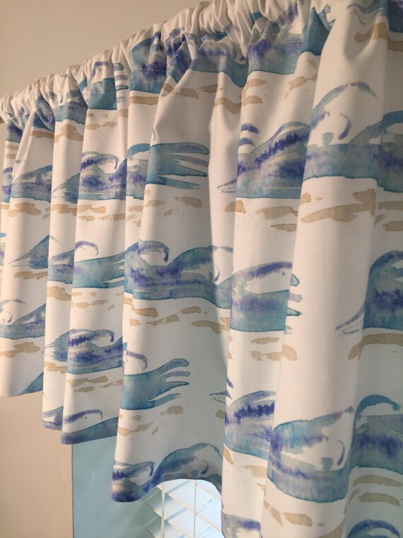 By the Sea Cafe Curtains Pretty Blues Purple and the Color of