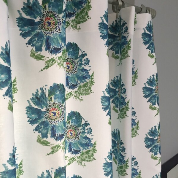 Polyester Backdrop Drape Curtain Panel - (Turquoise, main image 1