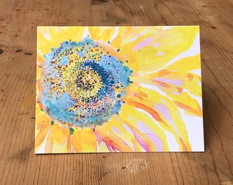 Sunflower Note Cards, Thank You Cards, Original Acrylic Painting!