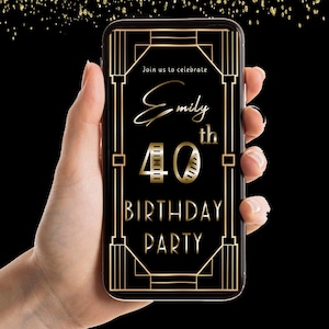 Gatsby Party Invitation Video: Art Deco Roaring 20s Theme