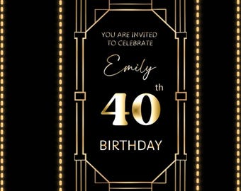 Gatsby Party Invitation Video: Art Deco Roaring 20s Theme