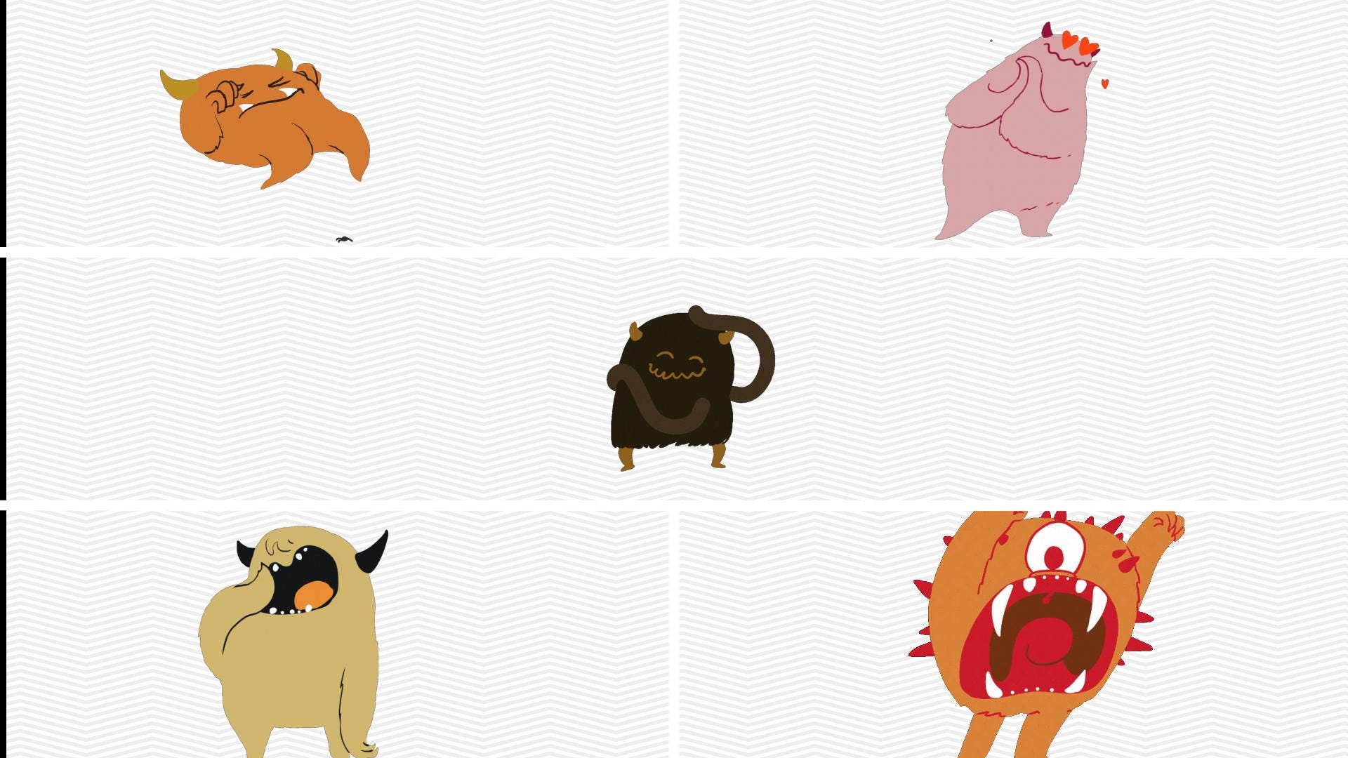 面白いモンスターのエモートGIF | 手描きアニメーションTwitchステッカー（デジタルダウンロード） - Etsy 日本, image size:1920x1080