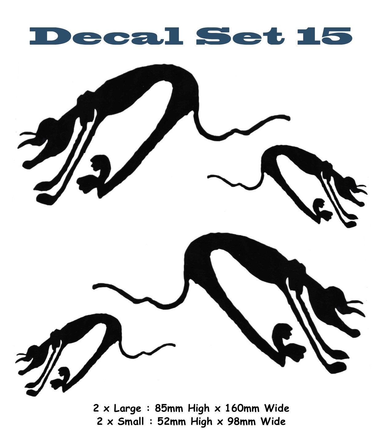 Greyhound Themed Decal Stickers Set 15 Etsy
