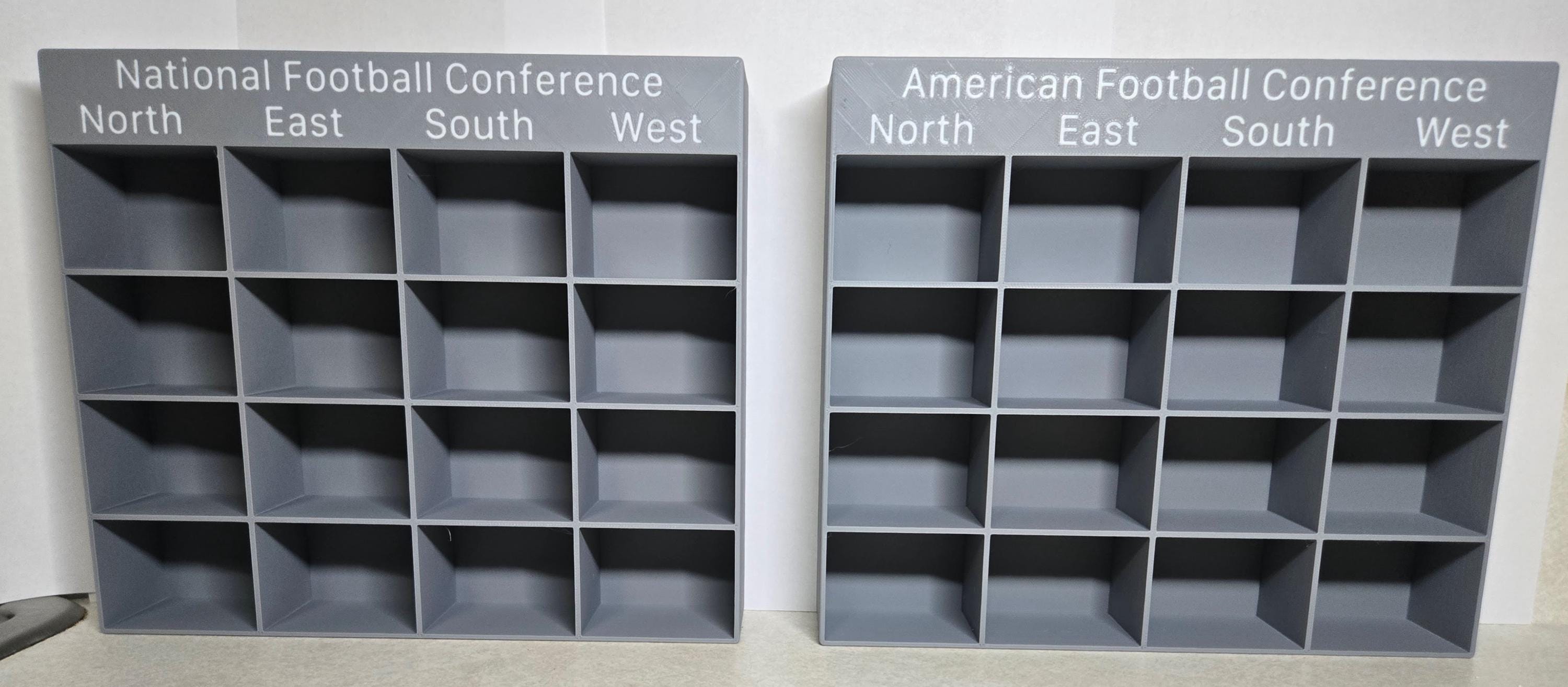 3D Printed NFL Mini Helmet Display Shelves (AFC & NFC) | Fits Riddell ...