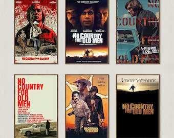 No Country For Old Men Movie Poster, Wall Art Prints, Art Poster, Canvas Material Gift, Keepsake, Home Decor, Live Room Wall Art