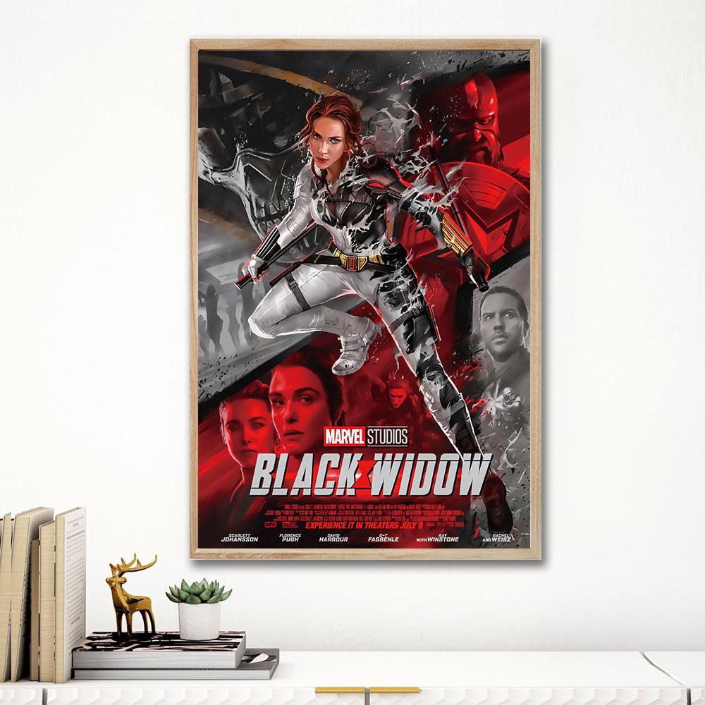 Black Widow Movie Poster, Wall Art Prints, Canvas Material Gift ...