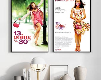 13 Going on 30 Filmposter, Muurdecoratie, Canvas Cadeau, Souvenir, Woondecoratie, Muurdecoratie voor de woonkamer