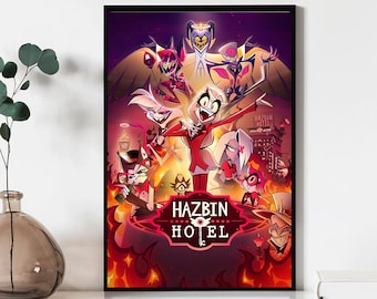 Hazbin Hotel Movie Poster, Wall Art Prints, Art Poster, Canvas Material Gift, Keepsake, Home Decor, Live Room Wall Art