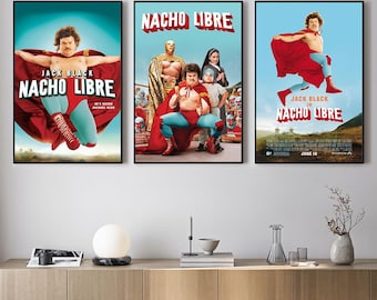 Póster de la película Nacho Libre, láminas para pared, lienzo, regalo, recuerdo, decoración del hogar, arte para la pared de la sala de estar