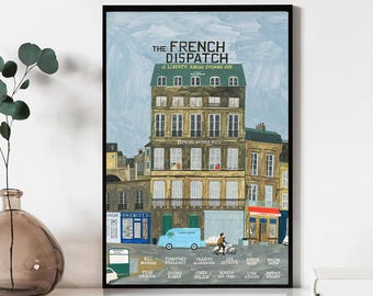 Póster de la película "The French Dispatch", impresiones de arte mural, póster artístico, lienzo para regalo, recuerdo, decoración del hogar, arte mural para sala de estar