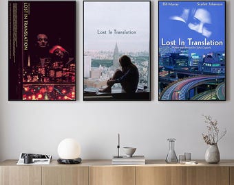 Lost in Translation Movie Poster, Wall Art Prints, Canvas Material Gift, Keepsake, Home Decor, Live Room Wall Art