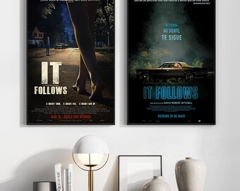 Filmposter van It Follows, muurdecoratie, canvas, cadeau, aandenken, woondecoratie, muurdecoratie voor de woonkamer