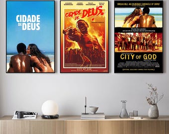 Póster de la película Ciudad de Dios, impresiones de arte mural, lienzo para regalo, recuerdo, decoración del hogar, arte mural para sala de estar.