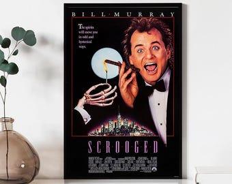 Scrooged filmposter, kunst aan de muur, canvas materiaal cadeau, aandenken, woondecoratie, live kamer kunst aan de muur