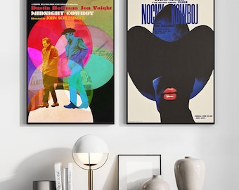Midnight Cowboy Movie Poster, Wall Art Prints, Canvas Material Gift, Keepsake, Home Decor, Live Room Wall Art