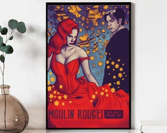 Moulin Rouge Movie Poster, Wall Art Prints, Canvas Material Gift, Keepsake, Home Decor, Live Room Wall Art