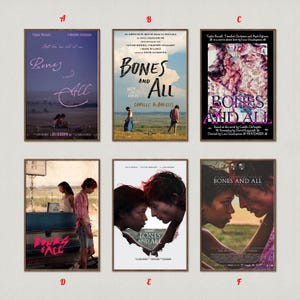 Póster de la película Bones and All, impresiones de arte mural, póster artístico, lienzo para regalo, recuerdo, decoración del hogar, arte mural para sala de estar.