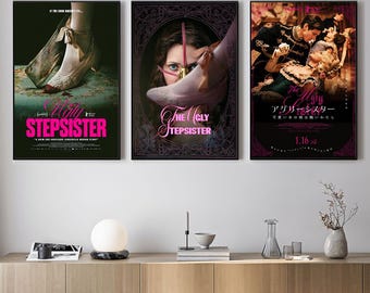 De lelijke stiefzuster filmposter, kunst aan de muur wordt afgedrukt, canvas materiaal cadeau, aandenken, woondecoratie, live kamer kunst aan de muur