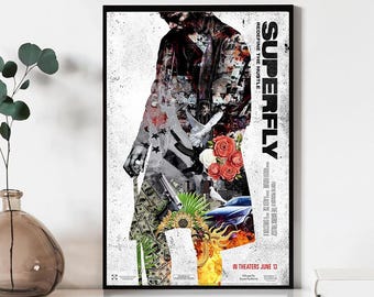 Póster de la película SuperFly, láminas para pared, lienzo, regalo, recuerdo, decoración del hogar, arte para la pared de la sala de estar