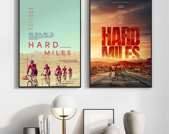 Póster de la película Hard Miles, impresiones de arte mural, lienzo para regalo, recuerdo, decoración del hogar, arte mural para sala de estar