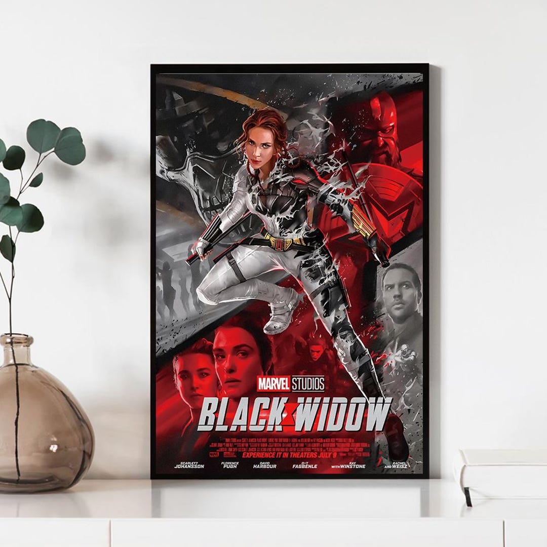 Black Widow Movie Poster, Wall Art Prints, Canvas Material Gift ...