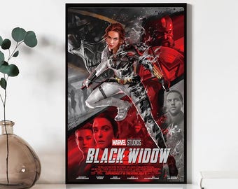 Black Widow Movie Poster, Wall Art Prints, Canvas Material Gift, Keepsake, Home Decor, Live Room Wall Art