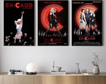 Chicago Movie Poster, Wall Art Prints, Canvas Material Gift, Keepsake, Home Decor, Live Room Wall Art