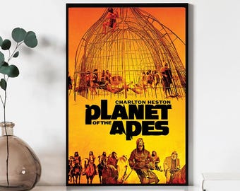 Planet of the Apes Movie Poster, Wall Art Prints, Canvas Material Gift, Keepsake, Home Decor, Live Room Wall Art