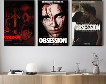 Póster de la película Obsesión, láminas para pared, regalo en lienzo, recuerdo, decoración del hogar, arte para la pared de la sala de estar, recuerdo