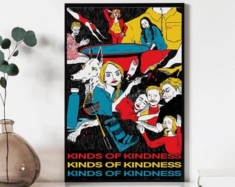 Kinds of Kindness Movie Poster, Wall Art Prints, Canvas Material Gift, Keepsake, Home Decor, Live Room Wall Art