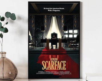 Scarface Movie Poster, Wall Art Prints, Canvas Material Gift, Keepsake, Home Decor, Live Room Wall Art