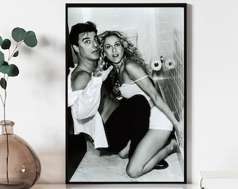 Poster van Carrie en Mr. Big, wanddecoratie, canvas cadeau, aandenken, woondecoratie, wanddecoratie voor de woonkamer