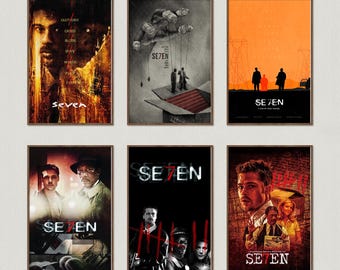 Se7en filmfilmposter, kunst aan de muur wordt afgedrukt, kunstposter, canvas materiaal cadeau, aandenken, woondecoratie, live kamer kunst aan de muur