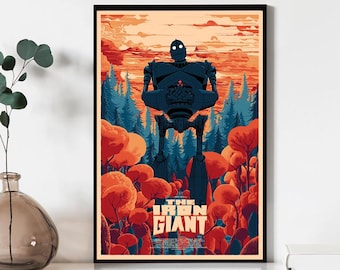 The Iron Giant Movie Poster, Wall Art Prints, Canvas Material Gift, Keepsake, Home Decor, Live Room Wall Art