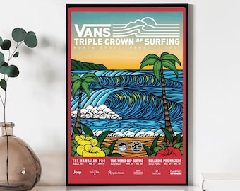 Vans Triple Crown of Surfing Poster, Wall Art Prints, Canvas Material Gift, Keepsake, Home Decor, Live Room Wall Art