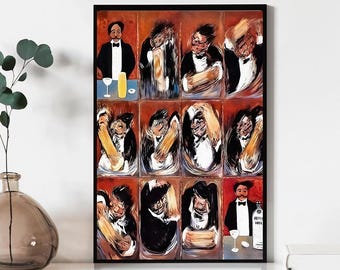 Guy Buffet The Making Of Perfect Martini Poster, Wall Art Prints, Art Poster, Canvas Material Gift, Keepsake, Home Decor, Live Room Wall Art