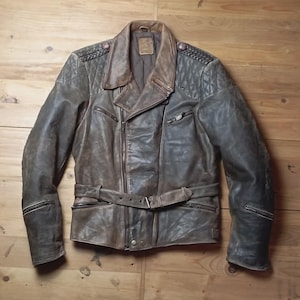 Vintage 90s Horsehide Leather Biker Jacket: Moto Style